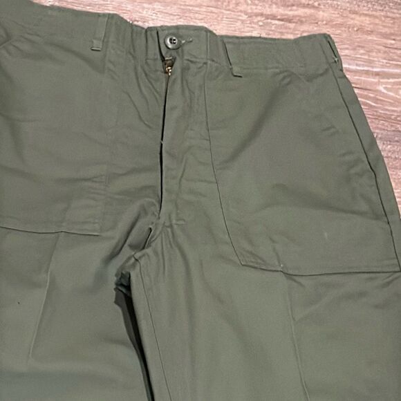 Vintage Military green utility pants trousers fatigues OG 507 durapress 32x32 - Picture 2 of 8